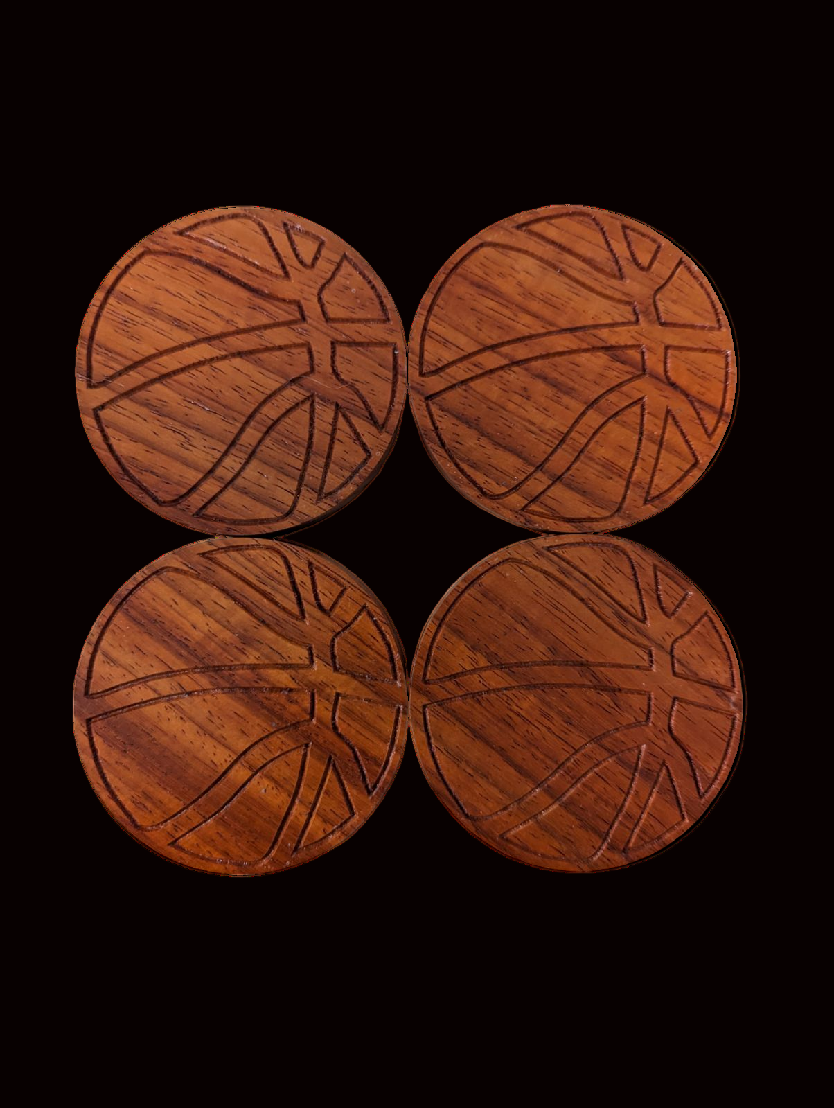 Set Of 4 Basketball Coasters