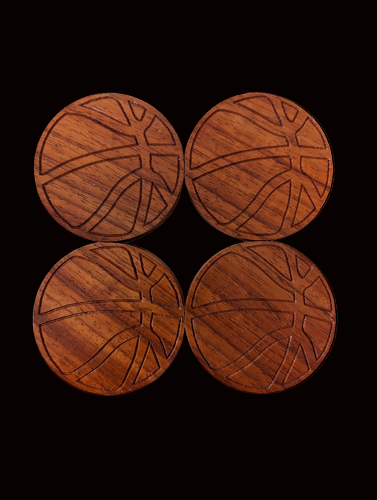 Set Of 4 Basketball Coasters