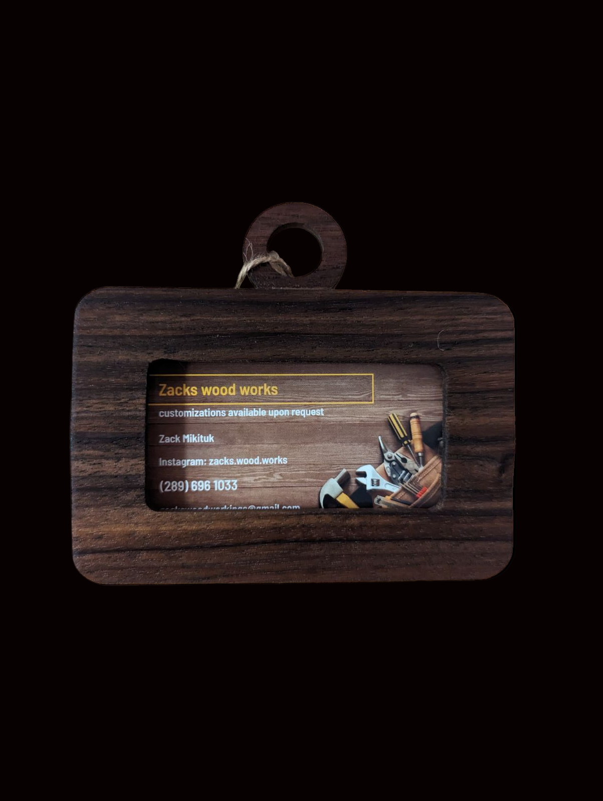 window style gift card ornament